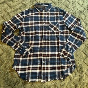 NWT - R13 Unisex Shredded Seam Plaid Flannel Shirt